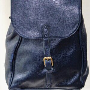 J. P. Ourse & Cie. Soft Glove Leather Geneve Mini Backpack Sling Travel Navy